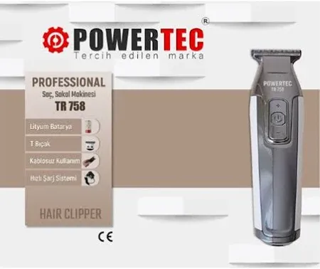 POWERTEC TR-758 Sakal ve Ense Tıraş Makinesi