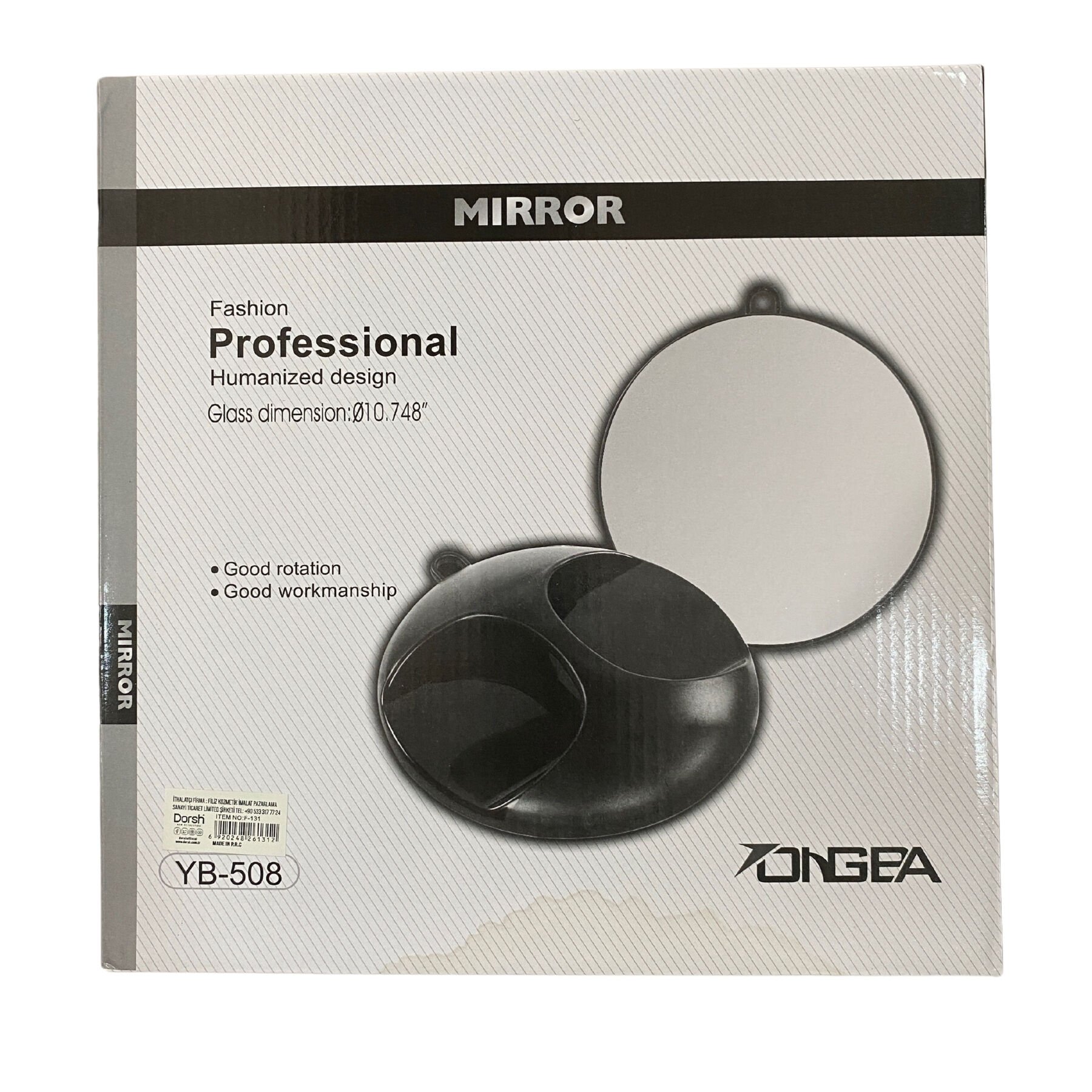 Ense aynası yuvarlak