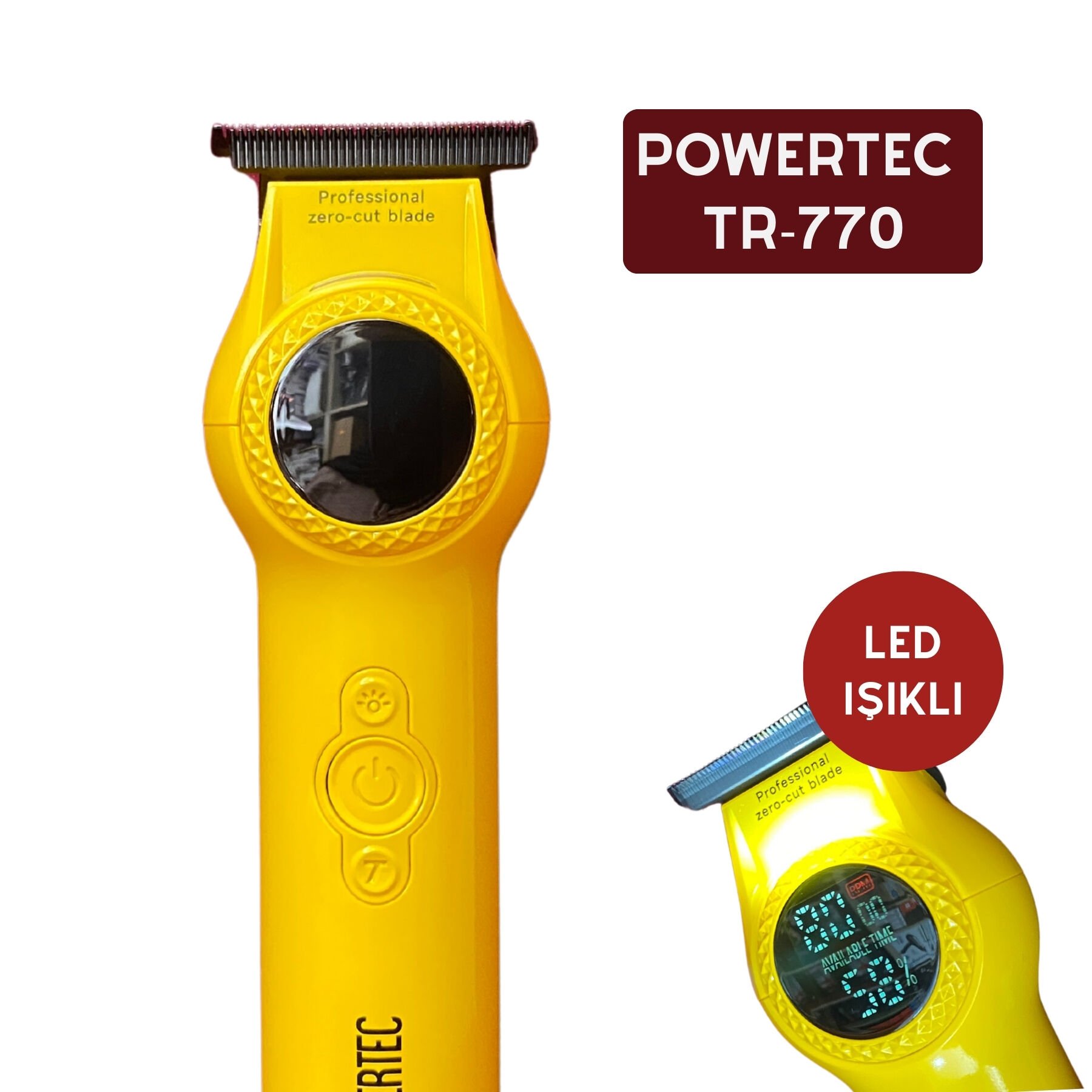 POWERTEC Sakal tıraş makinesi LEDLİ POWERTEC TR-770
