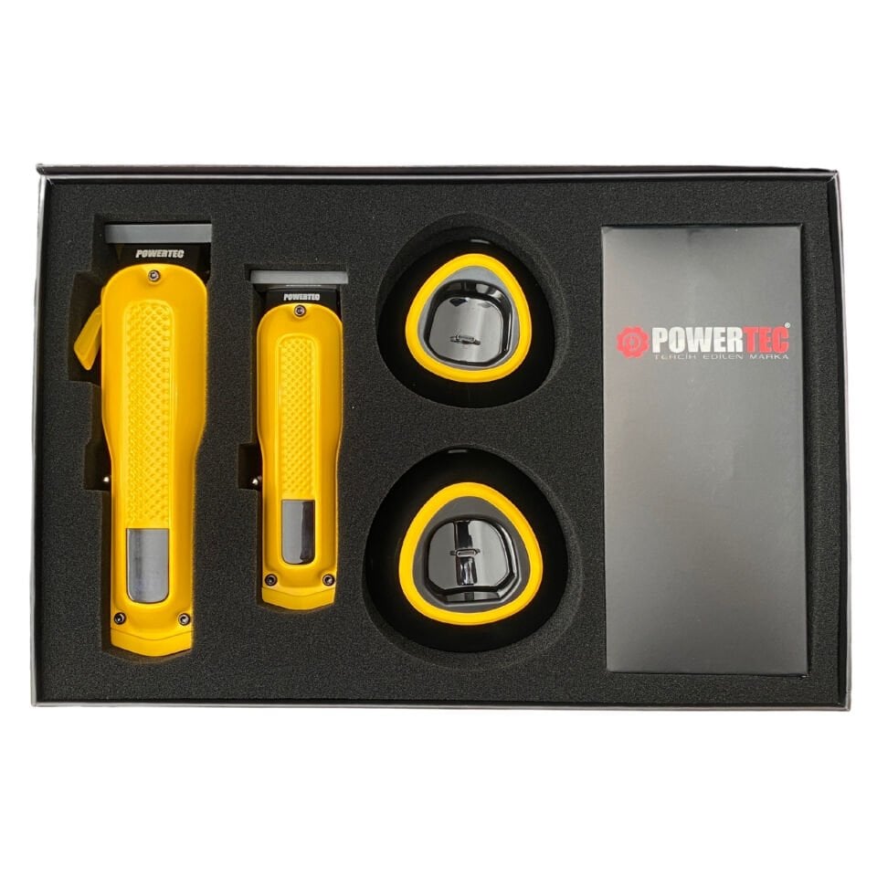 POWERTEC Saç ve sakal tıraş makinesi ikili set TR-4400