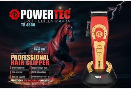 POWERTEC Saç tıraş makinesi set TR-4800
