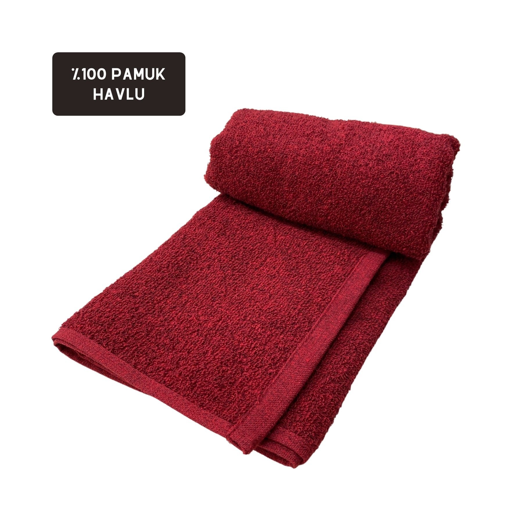 %100 pamuk saç havlusu - Kırmızı