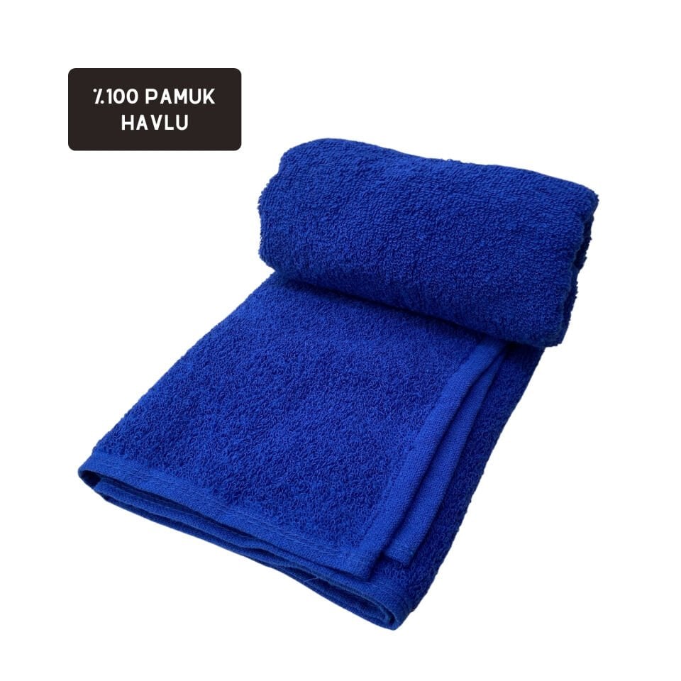 %100 pamuk saç havlusu - Mavi