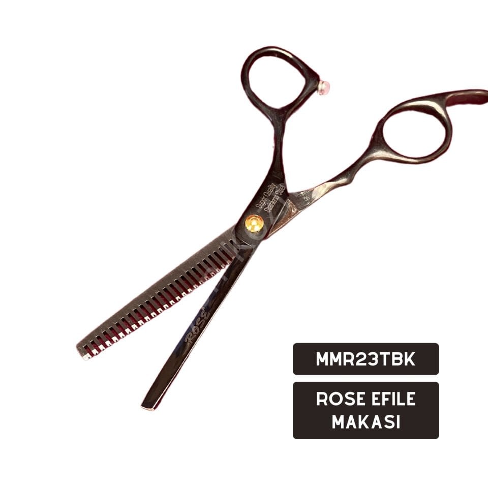 Rose Efile Makası (Ara Makas) – Profesyonel Saç İncelme ve Şekillendirme - MMR23TBK