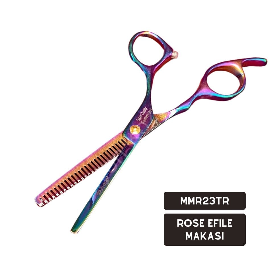 Rose Efile Makası (Ara Makas) – Profesyonel Saç İncelme ve Şekillendirme - MMR23TR