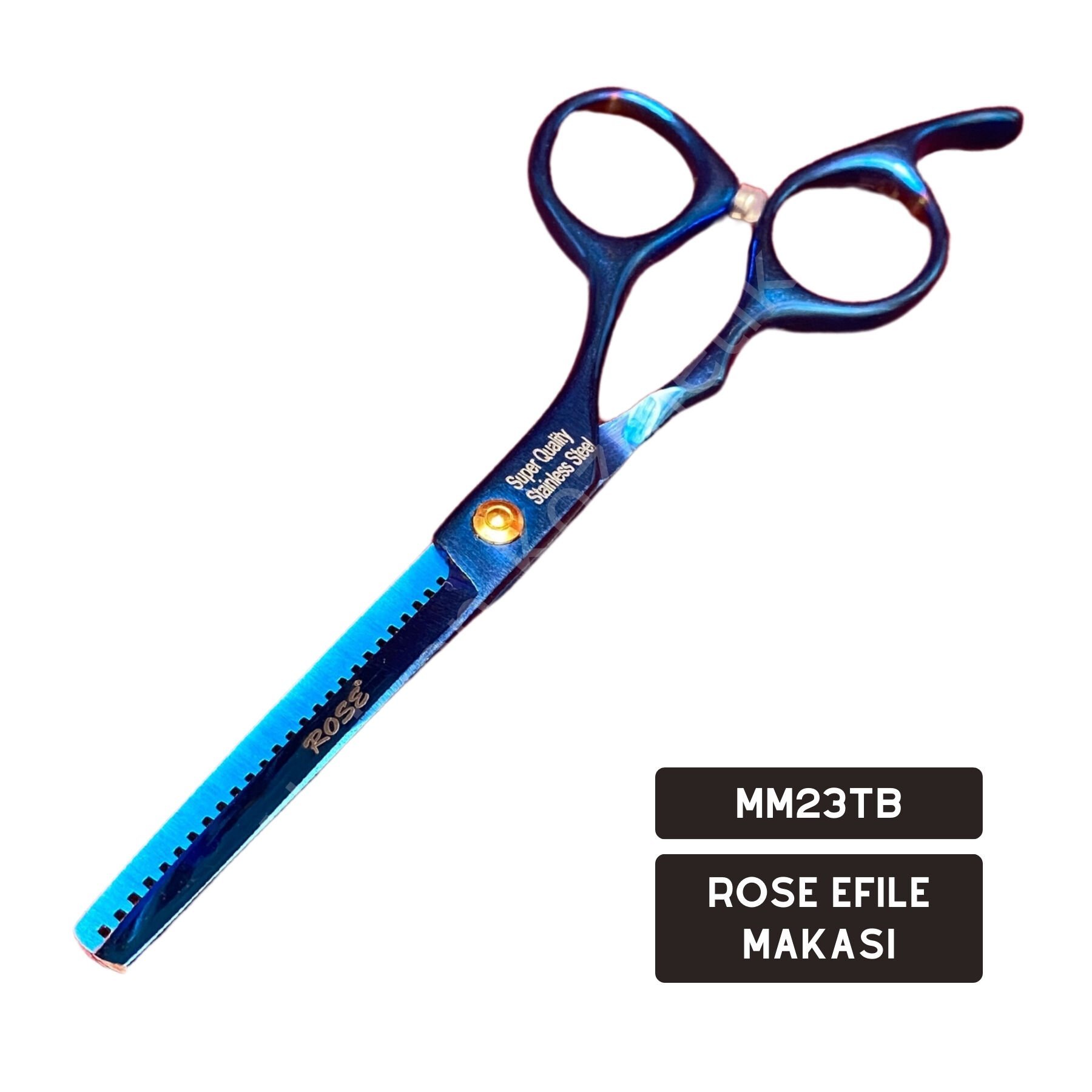 Rose Efile Makası (Ara Makas) – Profesyonel Saç İncelme ve Şekillendirme - MM23TB