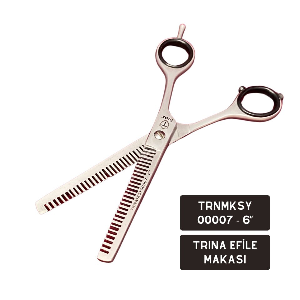 Trina Marka Ara Makas (Efile Makası) – Profesyonel Saç İncelme ve Şekillendirme 6'' TRNMKSY00007