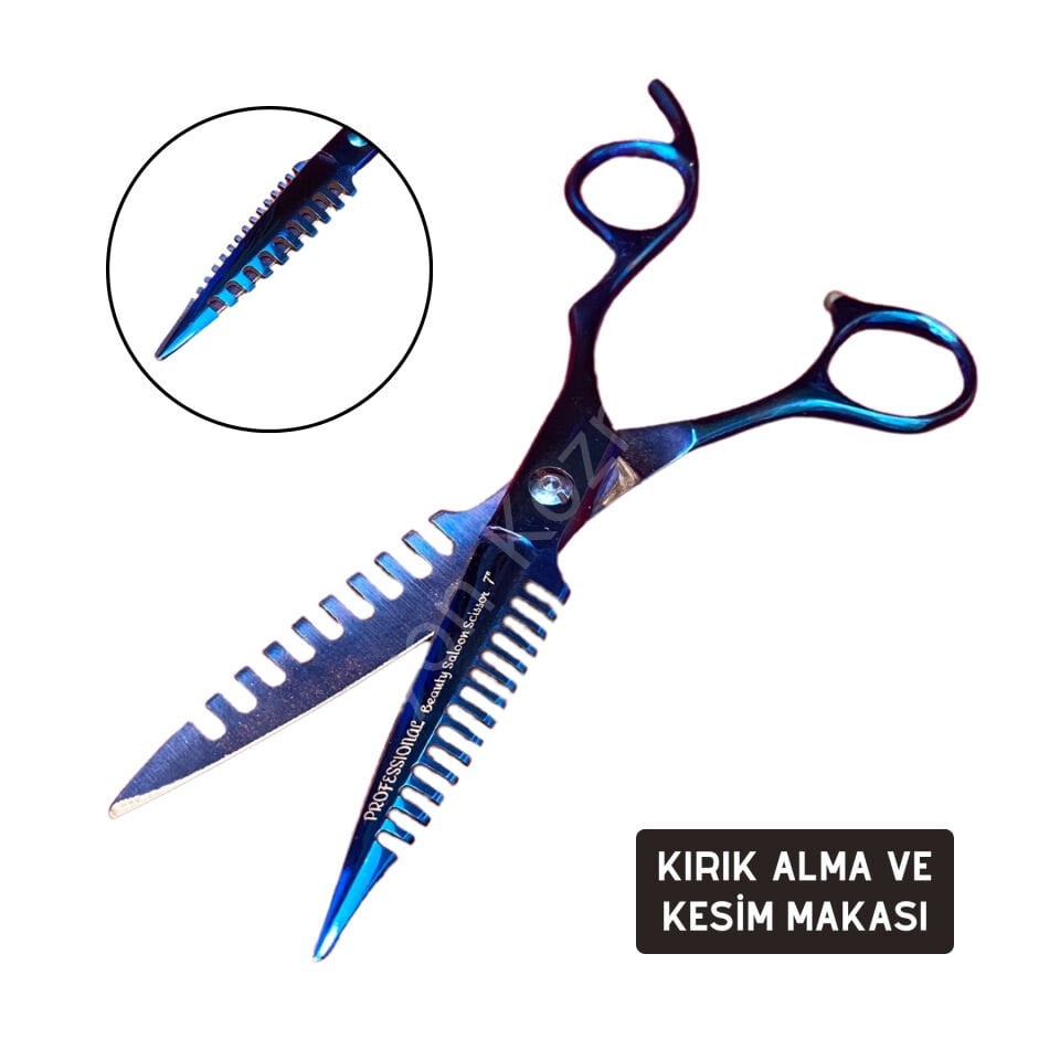 Profesyonel Saç Kesim ve Kırık Alma Makası – Düz Kesim & Split End Kesimi - Rose