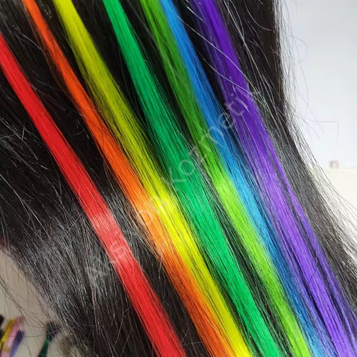 Renkli saç tüyü (tinsel) 10'lu paket